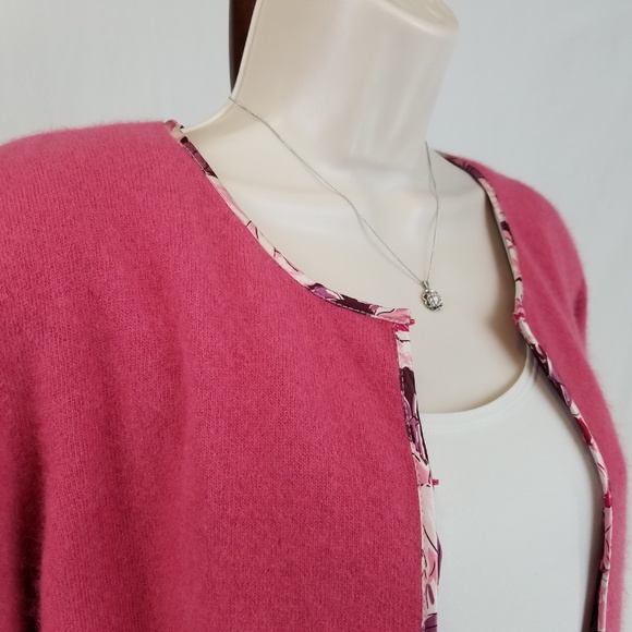 Banana Republic cardigan floral lining pink XL - Picture 4 of 7